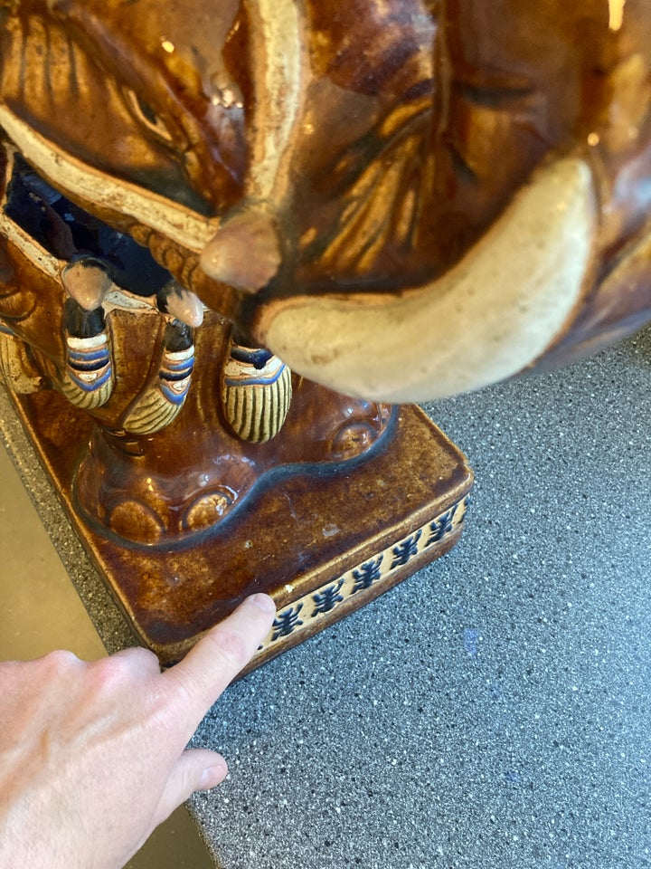 Stor flot keramik elefant  Ukendt