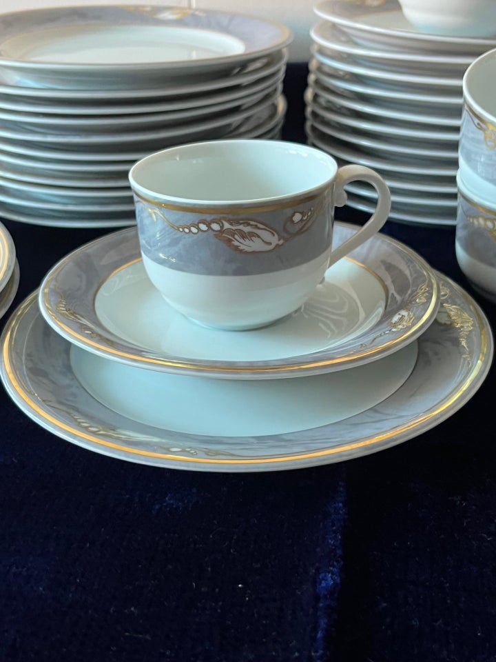 Porcelæn Grå Magnolia kaffestel