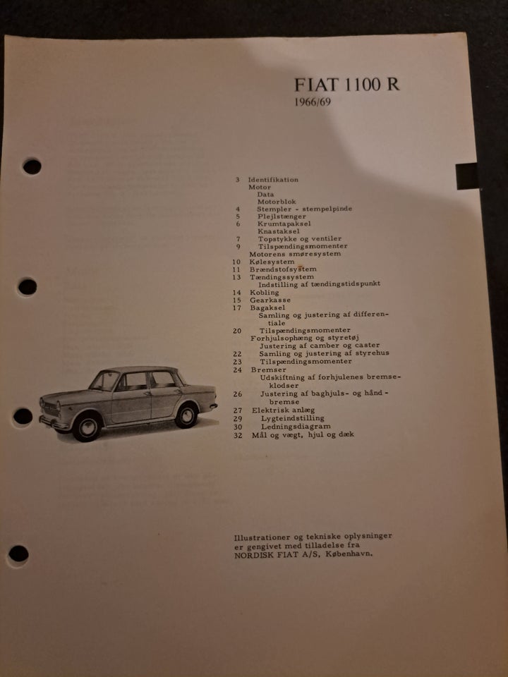 Fiat 1100 R, Ivar, emne: bil og motor