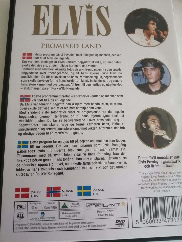 Elvis Promised Land , DVD, andet