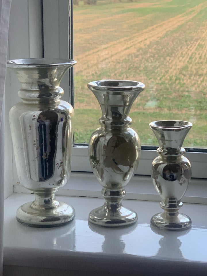 Glas 3 franske vaser Fattigmands