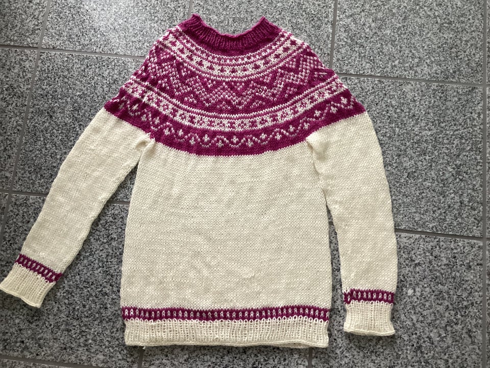 Sweater, Håndstrikket , 100% uld