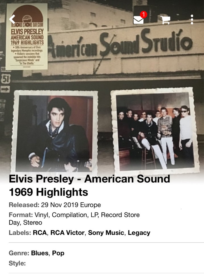 LP Elvis Presley American Sound