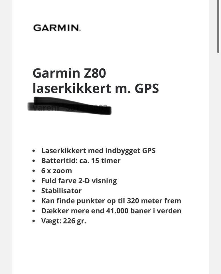 Andet golfudstyr, Garmin