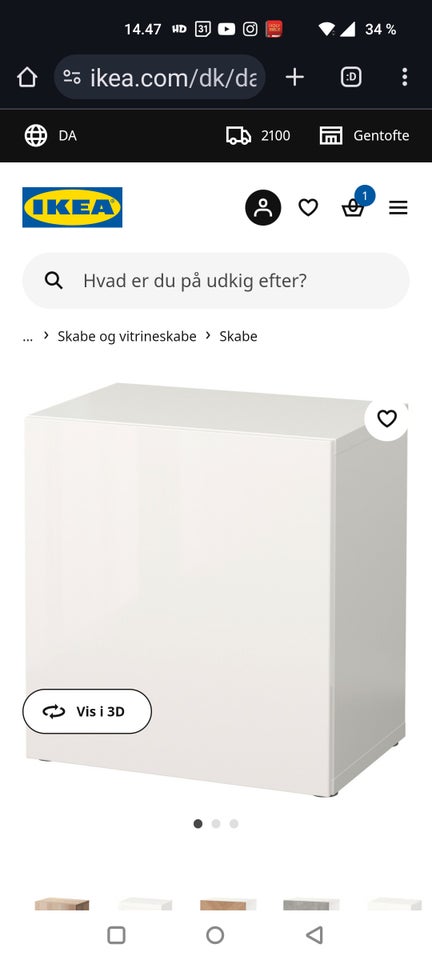 Andet skab, Bestå Ikea, b: 60 d: 42 h: