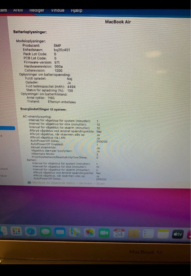 MacBook Air, A1466, Dual core på 1,4