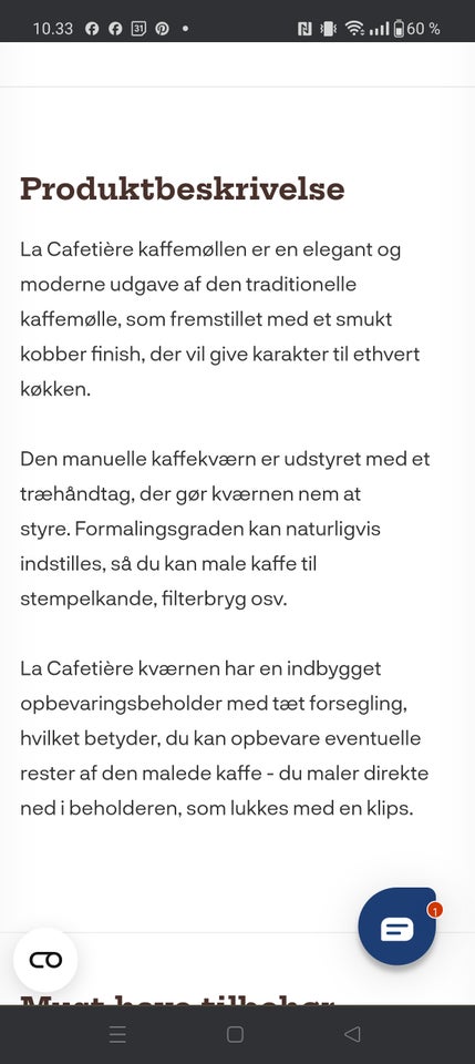 Kaffekværn, La Cafetière