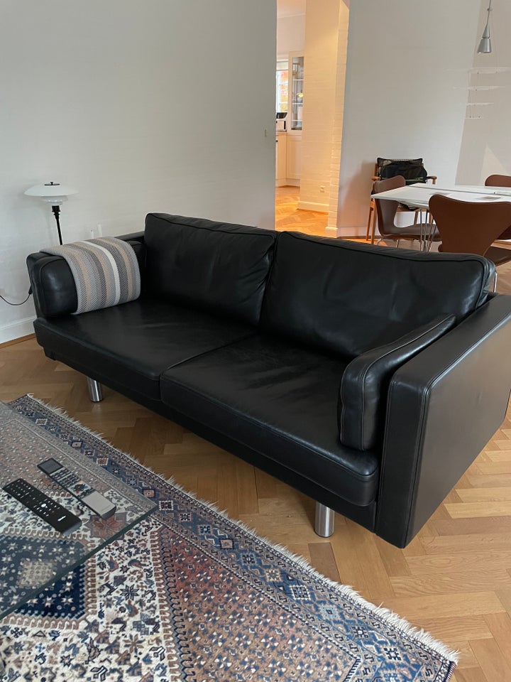 Sofa, læder, 3 pers.