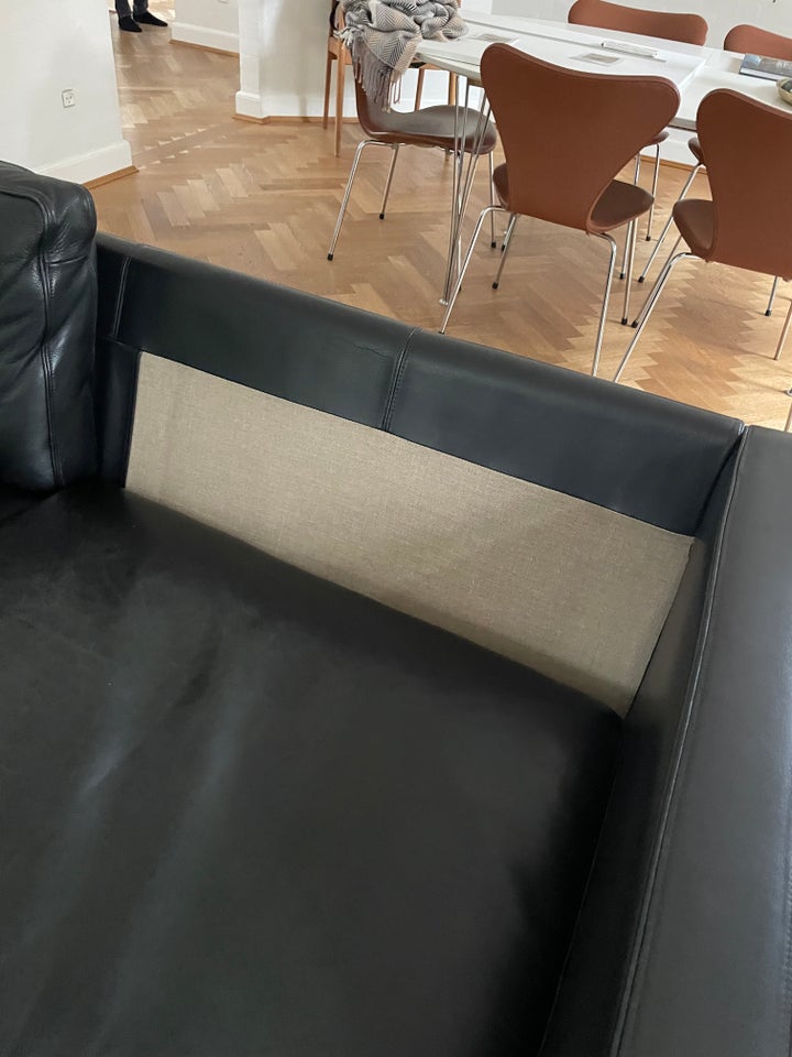 Sofa, læder, 3 pers.