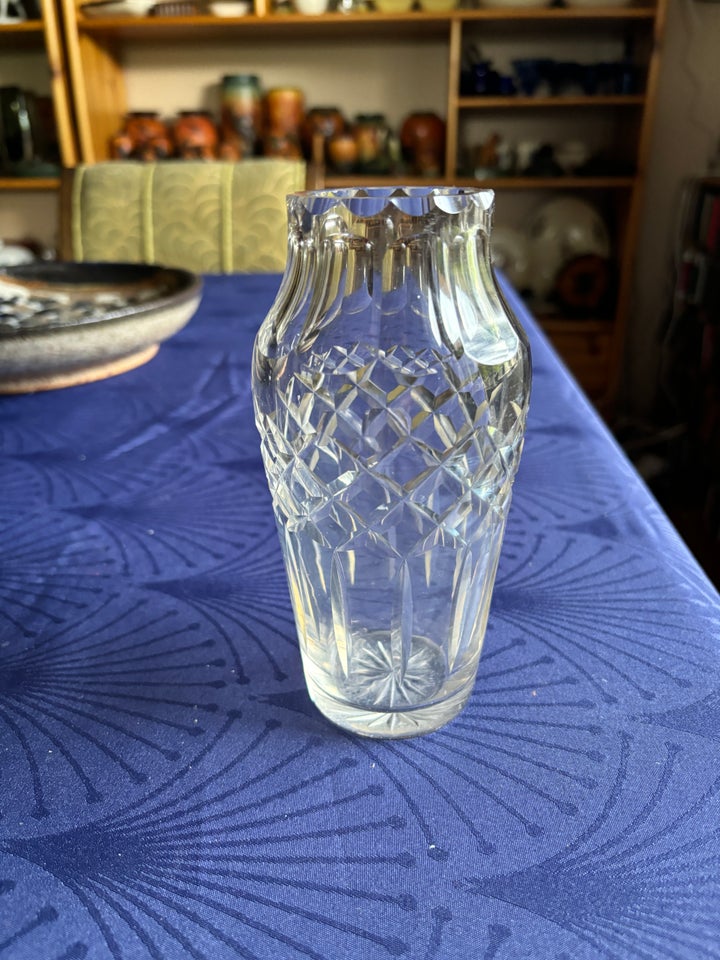 Glas Vase med slibninger