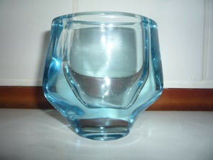 Klar blå glas Vase Muligvis