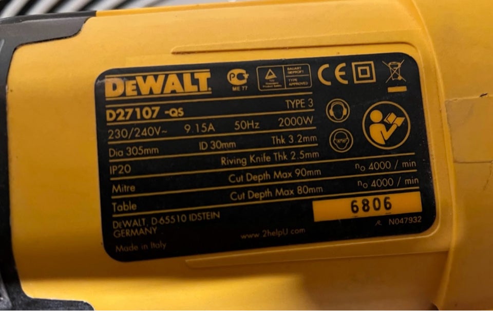 Rundsav, Dewalt