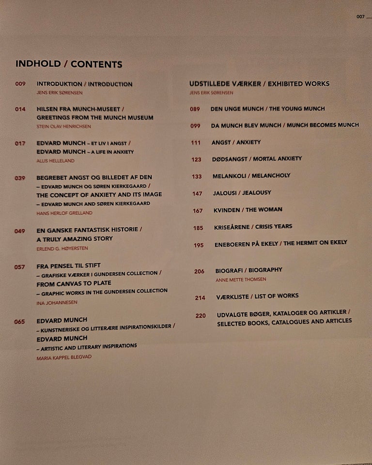 EDVARD MUNCH / ANDT ANXIETY, emne: