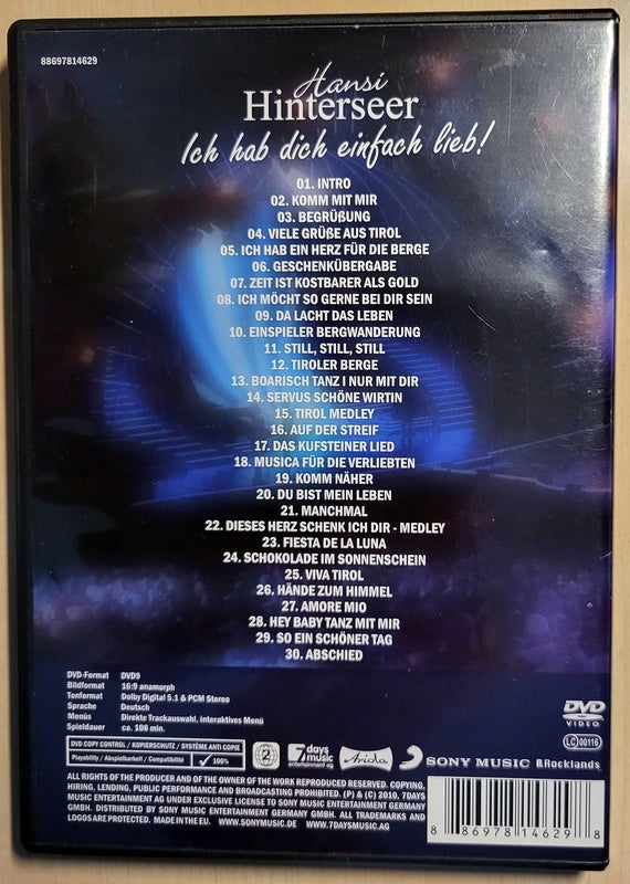 Hansi Hinterseer - DVD: Live: Ich