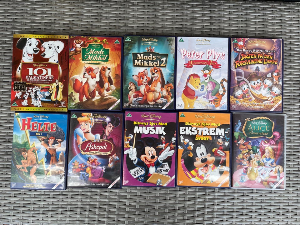 Disney tegnefilm, DVD, tegnefilm