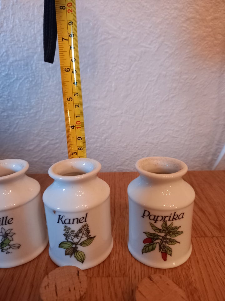 Porcelæn 3 krydderi krukker