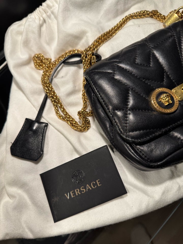 Skuldertaske, Versace, skind