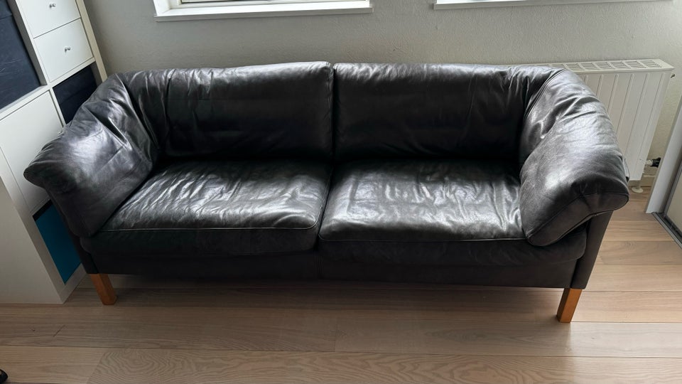 Sofa, læder, 2 pers.