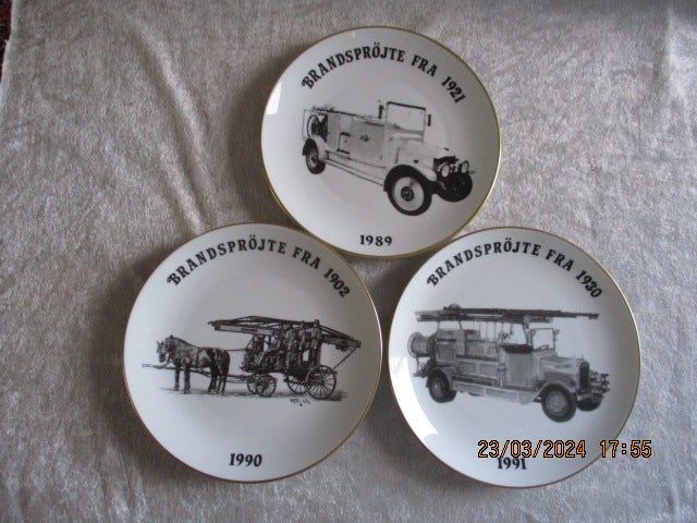 Porcelæn Platter Brandsprøjter