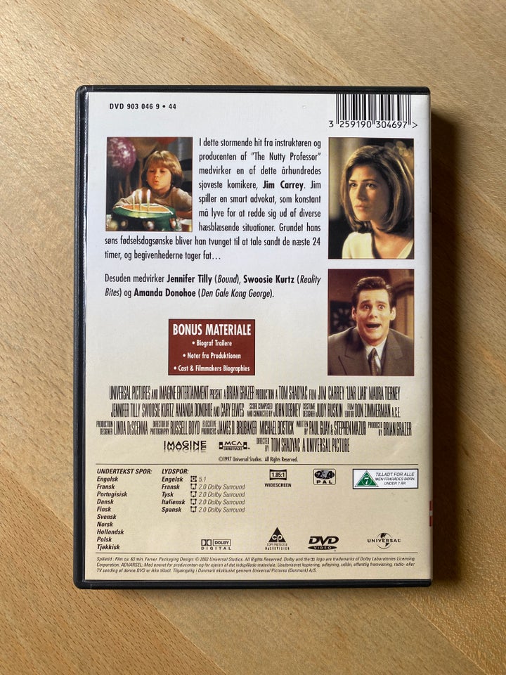 Liar Liar (1997), DVD, komedie