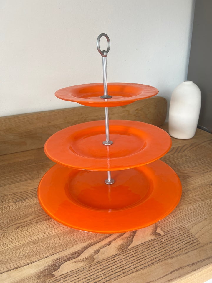 Andet Glas opsats i orange glas