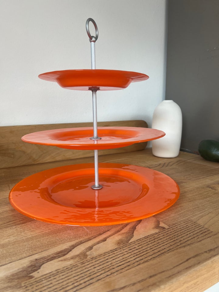 Andet Glas opsats i orange glas