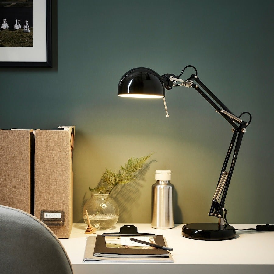Skrivebordslampe FORSÅ sort IKEA