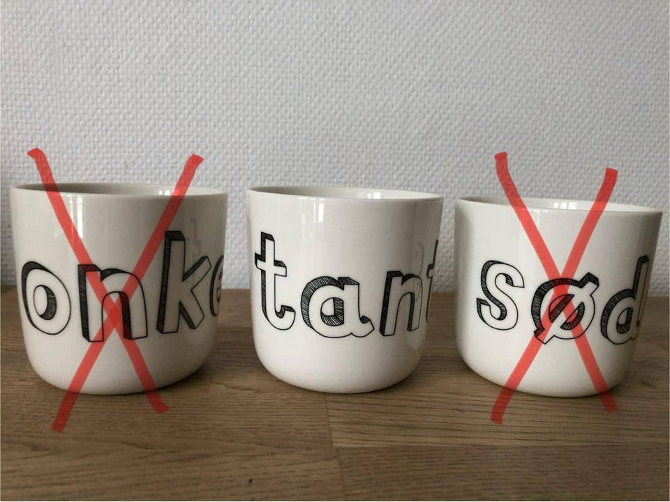 Porcelæn Krus: tante Familie by