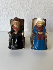 Porcelæn Salt og pebersæt Retro