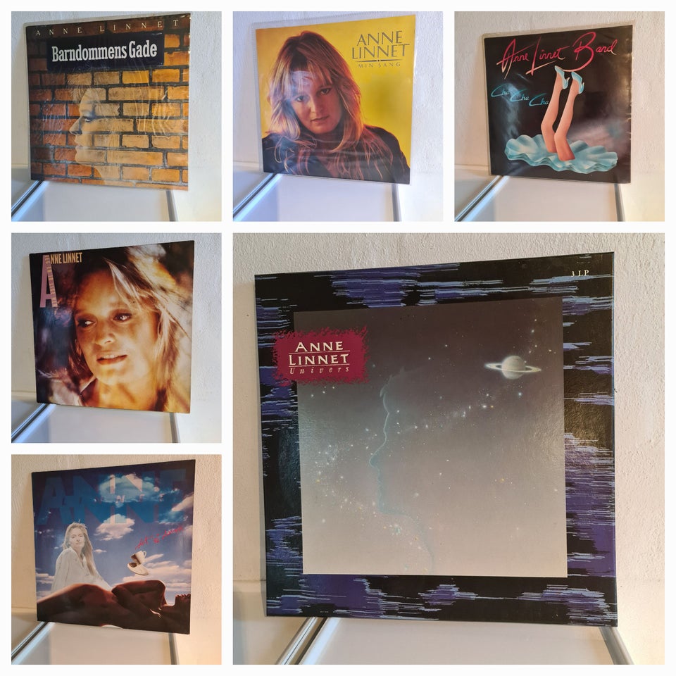 LP, 8 stk Anne Linnet albums