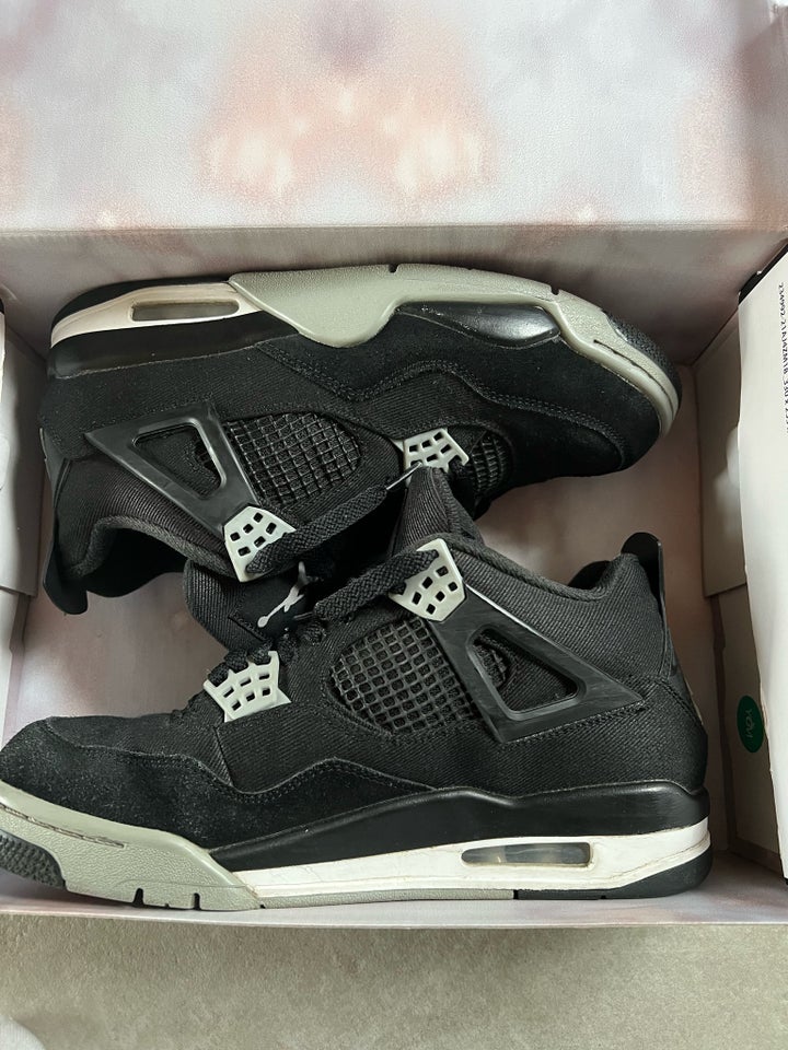 Sneakers, Jordan 4 Black Canvas,