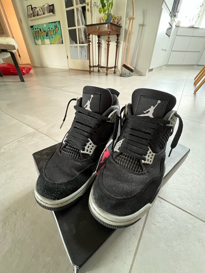 Sneakers, Jordan 4 Black Canvas,