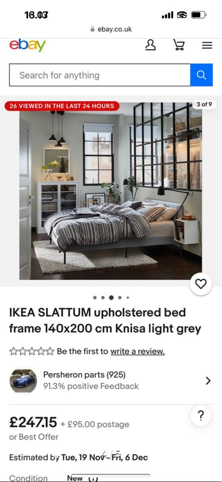 Dobbeltseng, Ikea, b: 140 l: 200