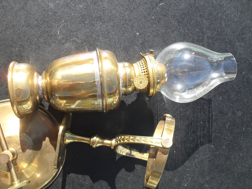 SKIBSLAMPE MESSING/GLAS 120 år