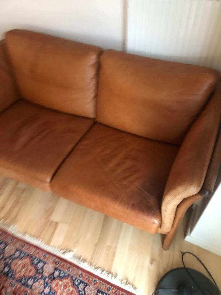 Sofa, læder, 2 pers.