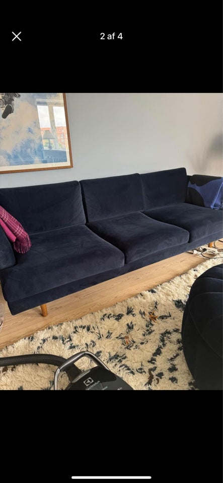 Sofa, velour, 3 pers.