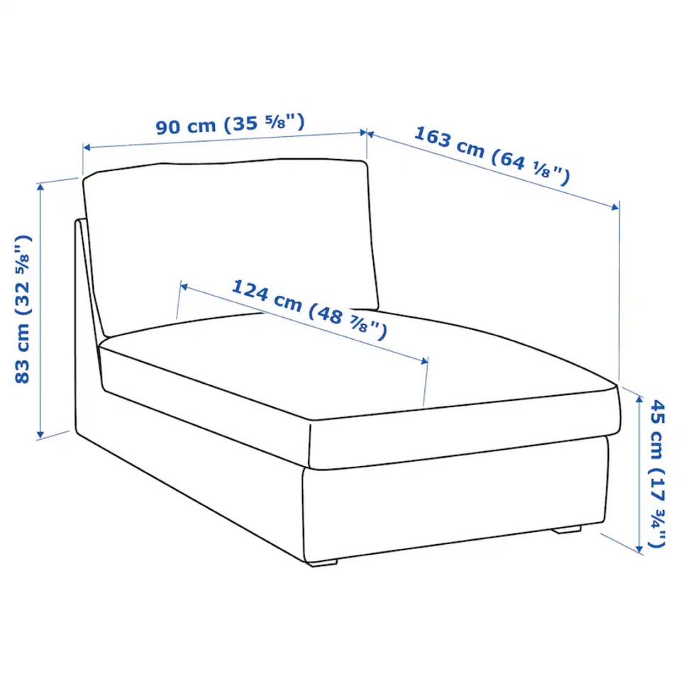 Chaiselong stof Ikea