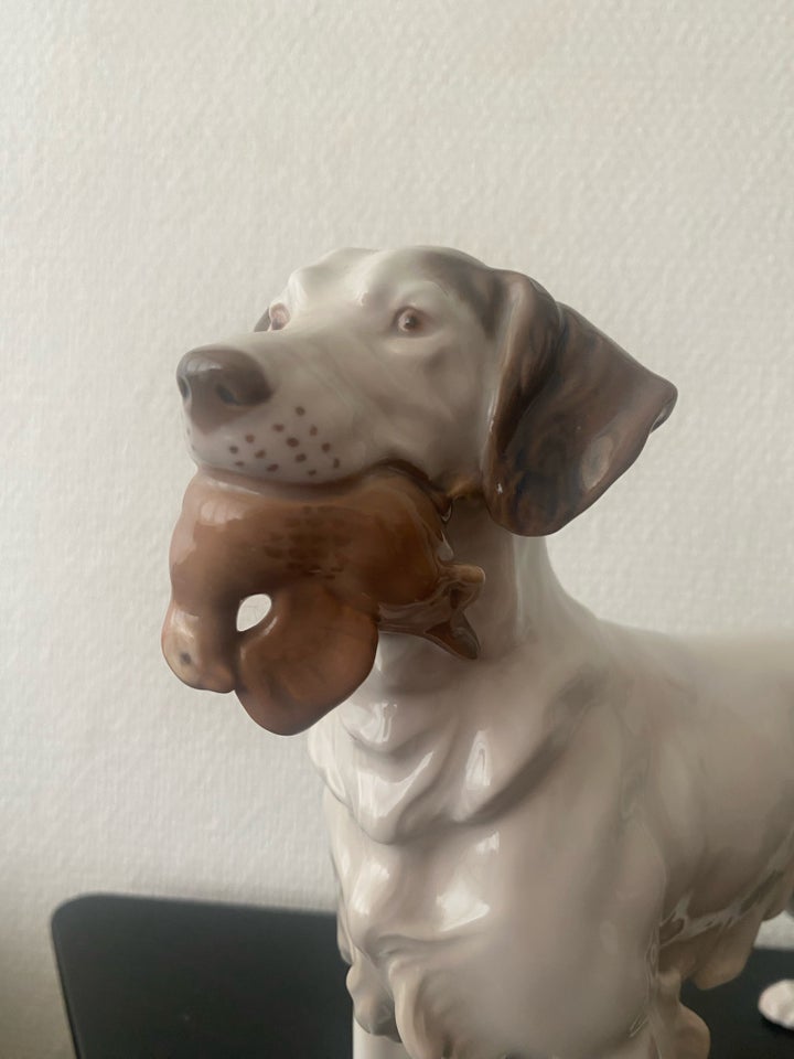 Porcelæn Engelsk setter med fugl