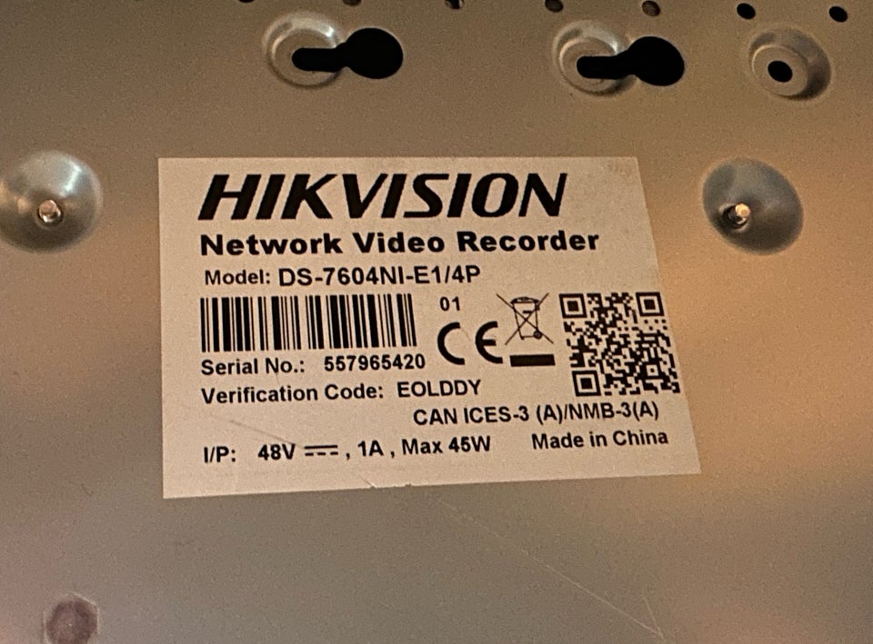 DVR optager, Hikvision