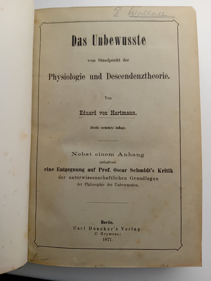 Philosophie des Unbewussten 1-2,