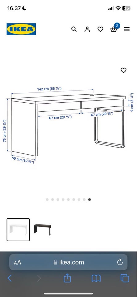 Skrive-/computerbord Ikea