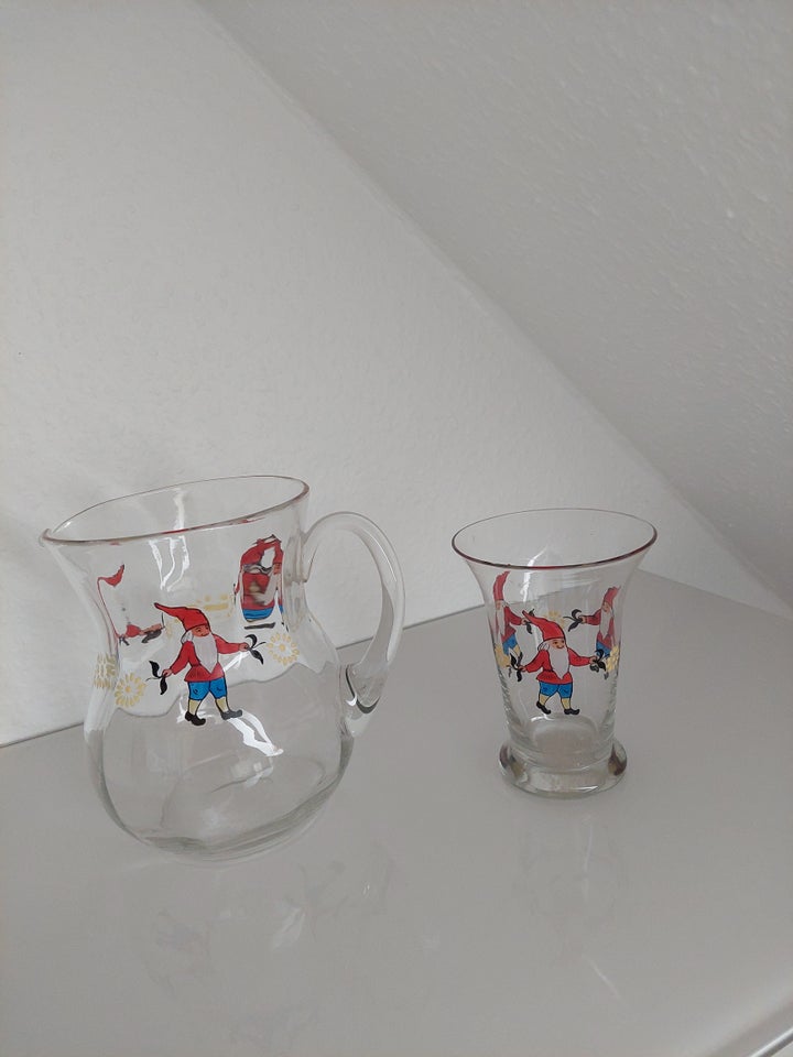 Glas, Bemalet kande + Vase