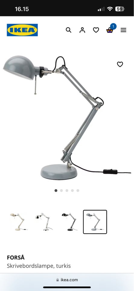 Skrivebordslampe IKEA