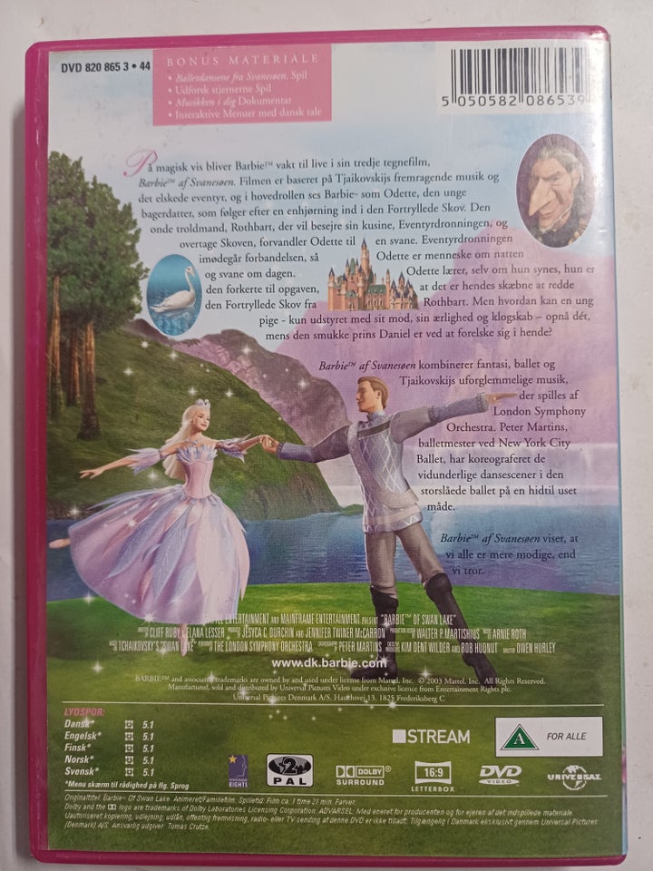 Barbie Svanesøen DVD tegnefilm