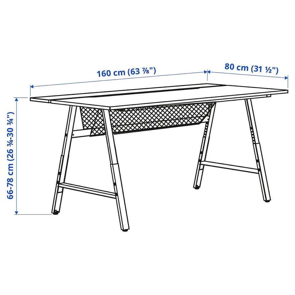 Arbejdsbord IKEA UTESPELARE b: