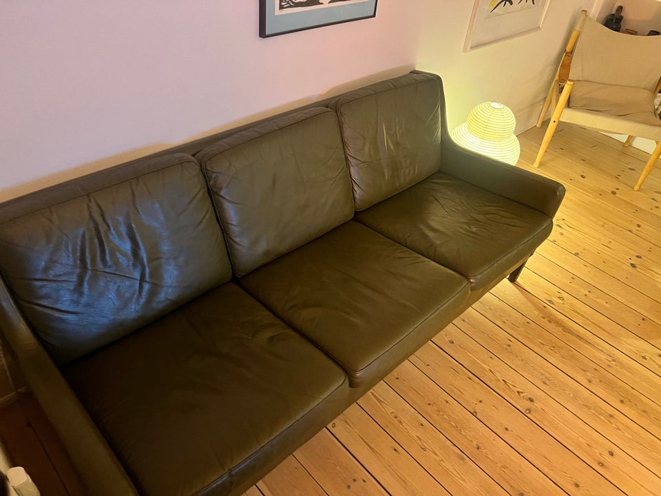 Sofa, læder, 3 pers.