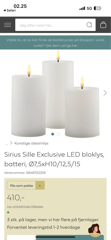 Sirius ledbloklys , Sille , White