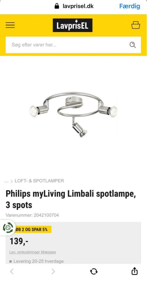 Spot Philips myLiving Limbali