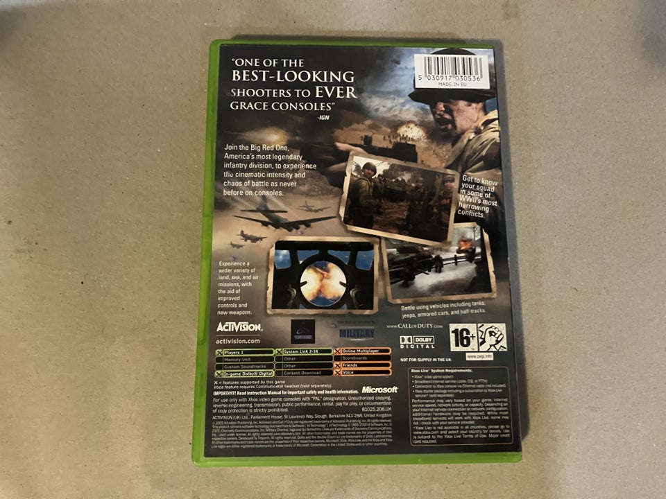 Call of Duty 2: Big Red One, Xbox