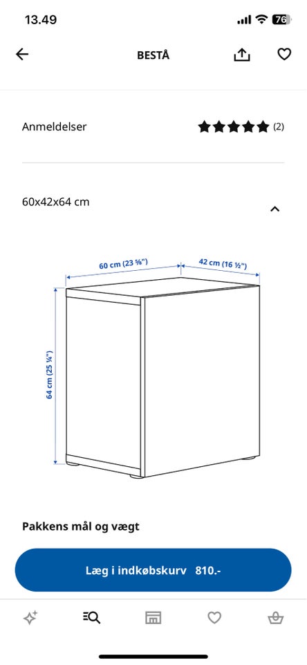 Andet skab, Ikea bestå